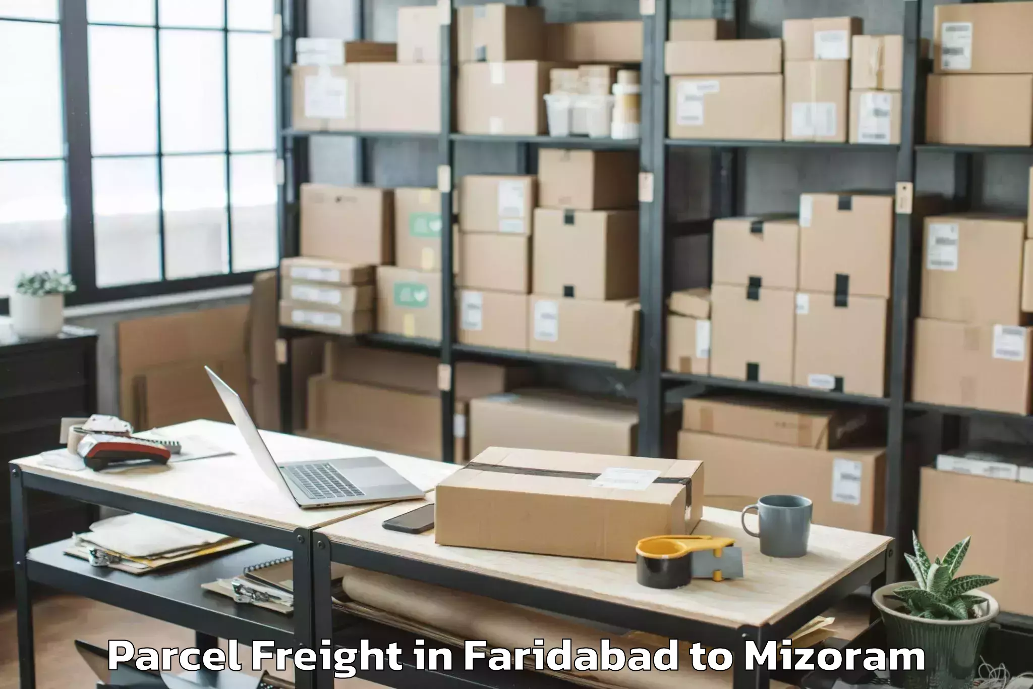 Faridabad to Zawlnuam Parcel Freight Booking